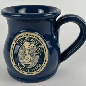 Deneen Pottery Original Pancake House Dark Blue Coffee Mug Cup Eden Roseville
